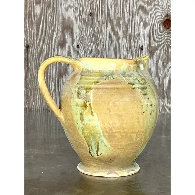 Vintage Boho Original Studio Pottery Pitcher — additional photo 8