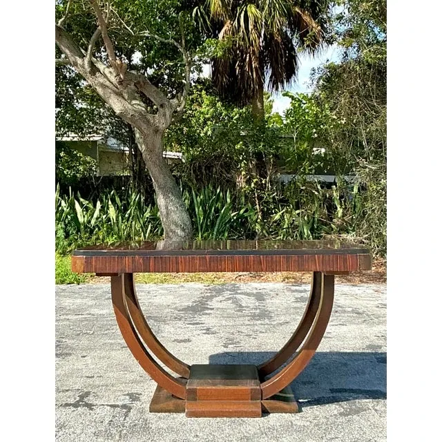 Vintage Deco Zebrawood Center Hall Table — additional photo 6