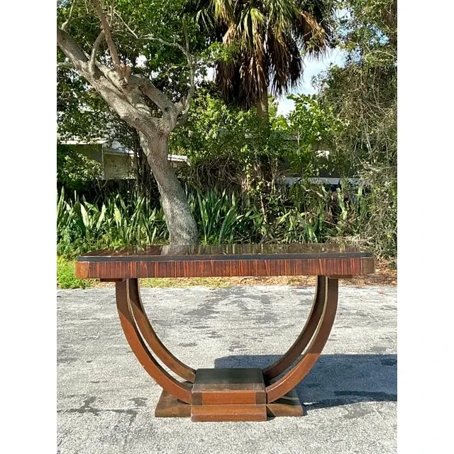 Vintage Deco Zebrawood Center Hall Table — additional photo 7