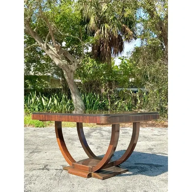 Vintage Deco Zebrawood Center Hall Table — additional photo 8