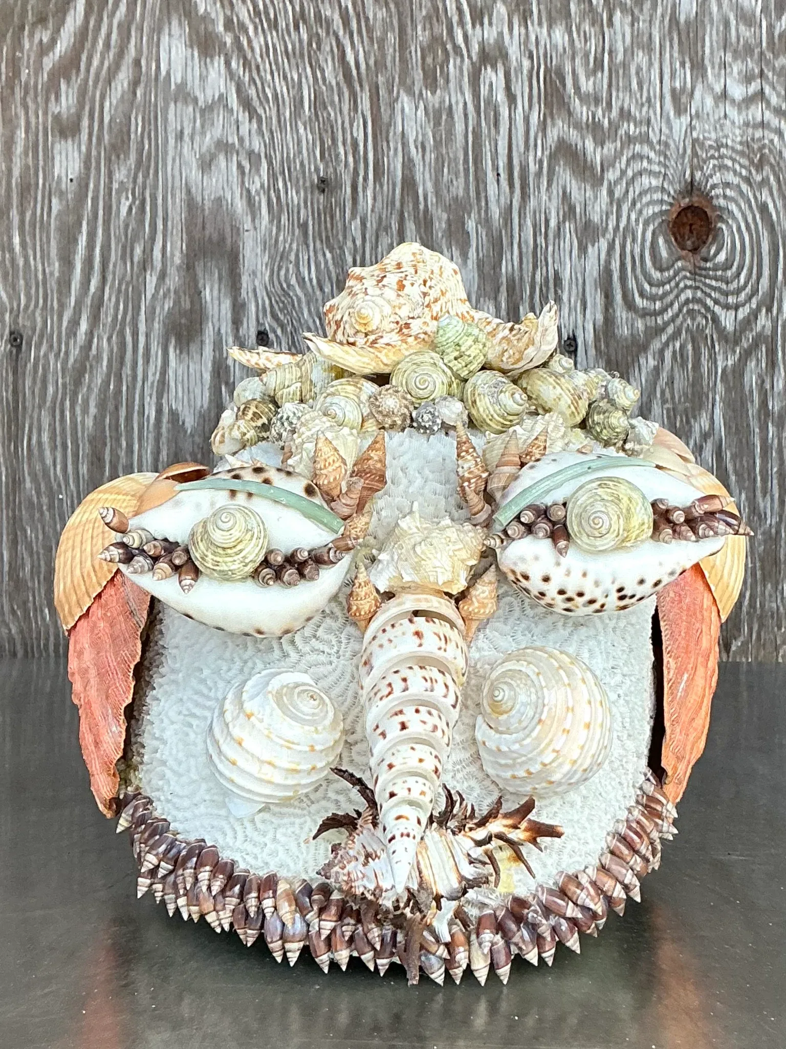 Vintage Coastal Shell Encrusted Sculpture — additional photo 4