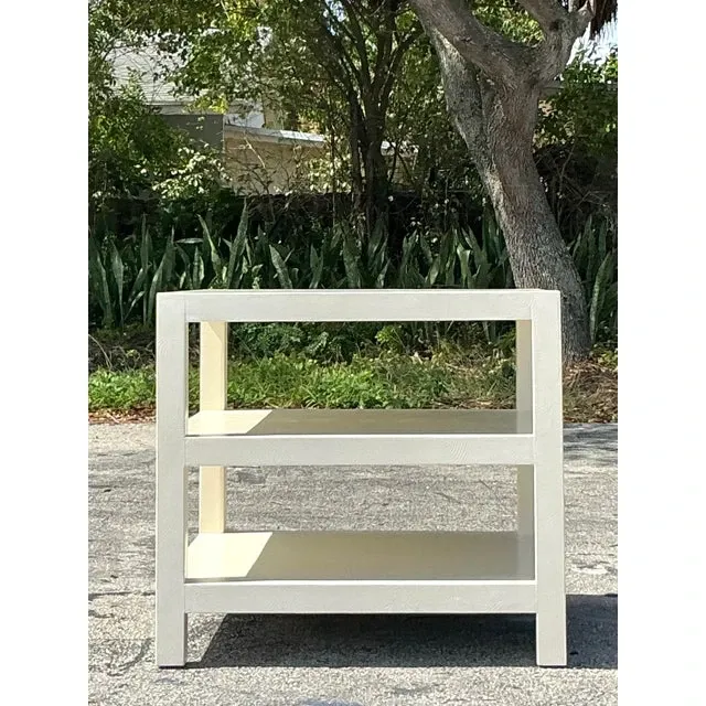 Vintage Regency Lacquered Stacked Side Table — additional photo 3