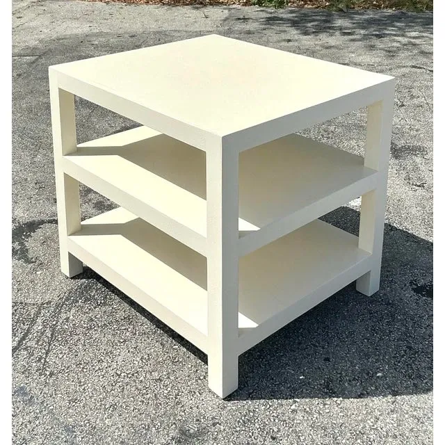Vintage Regency Lacquered Stacked Side Table — additional photo 2
