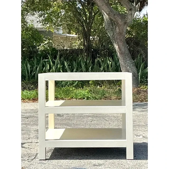 Vintage Regency Lacquered Stacked Side Table — additional photo 6