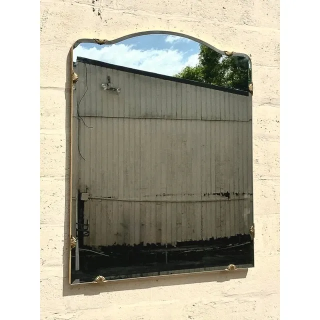 Vintage Regency Monumental Beveled Shield Mirror — additional photo 1