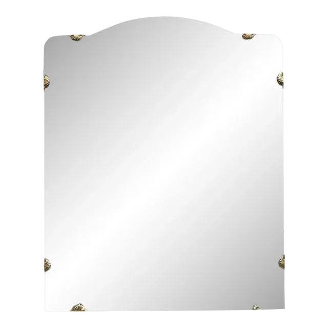 Vintage Regency Monumental Beveled Shield Mirror
