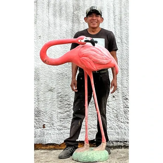 Vintage Mid-Century Modern Monumental Fiberglass Tall Flamingo — additional photo 5