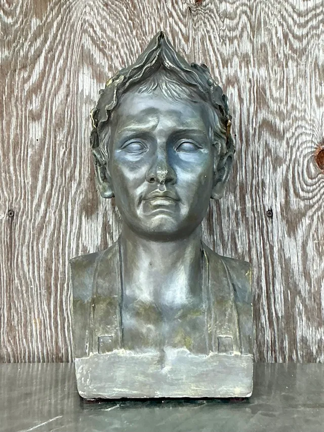 Vintage Boho Plaster Bust Of Napoleon — additional photo 7