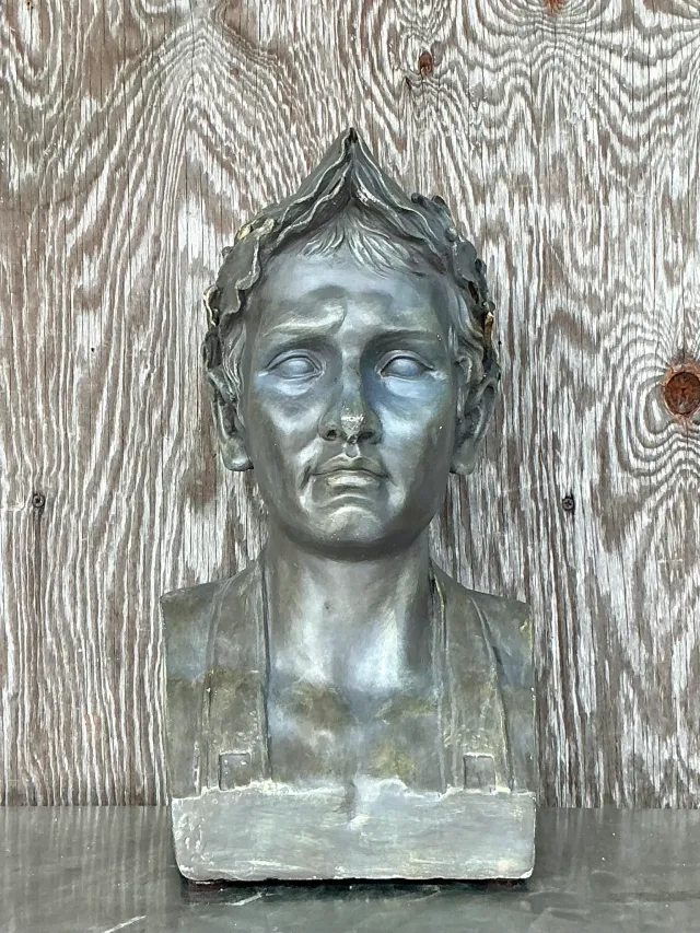 Vintage Boho Plaster Bust Of Napoleon — additional photo 1