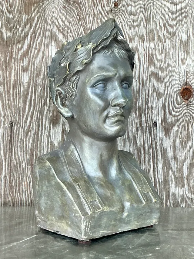 Vintage Boho Plaster Bust Of Napoleon — additional photo 3