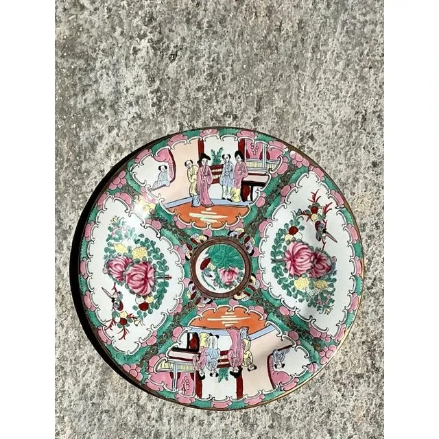 Vintage Asian Rose Famile Dinner Plates - Set of 8 — additional photo 4