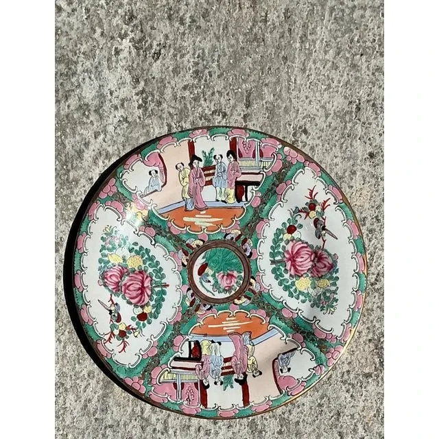 Vintage Asian Rose Famile Dinner Plates - Set of 8 — additional photo 5