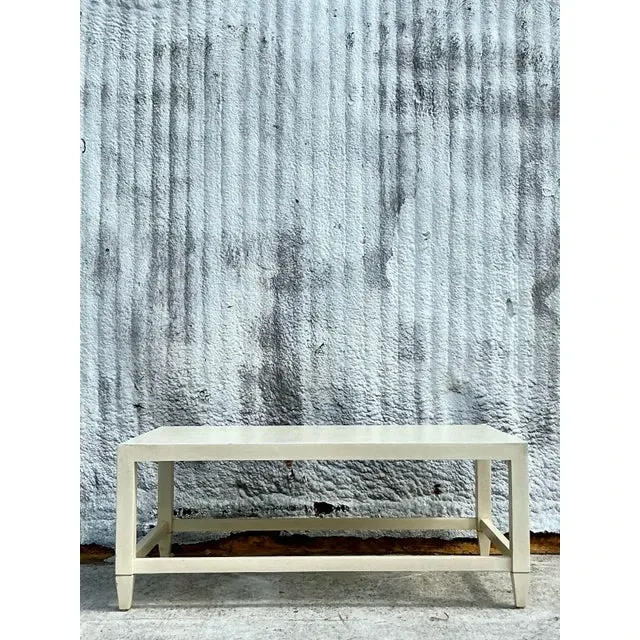 Vintage Boho Made Goods “Jarin” Grasscloth Coffee Table — additional photo 6