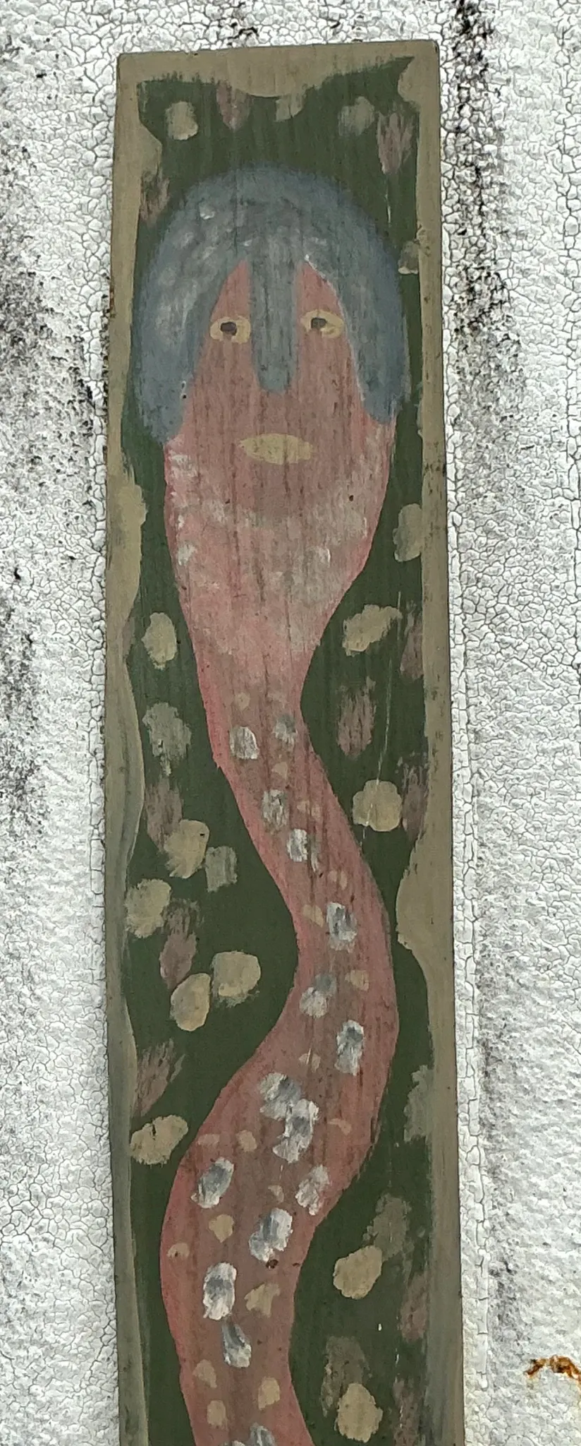 Vintage Boho Outsider Art Original Painting On Board — additional photo 6