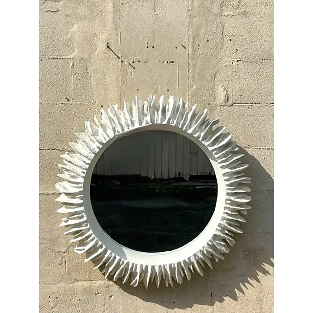 Vintage Boho Made Goods “Serrat” Faux Coral Mirror — additional photo 6