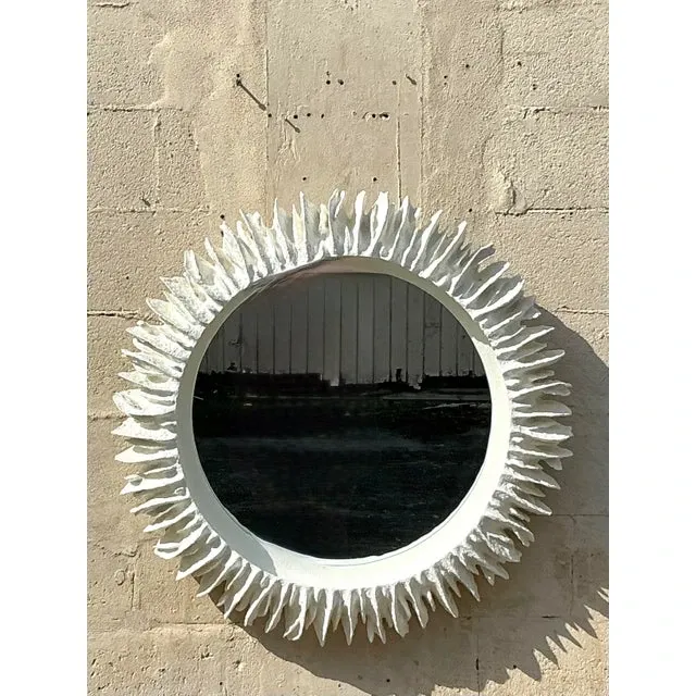 Vintage Boho Made Goods “Serrat” Faux Coral Mirror — additional photo 5