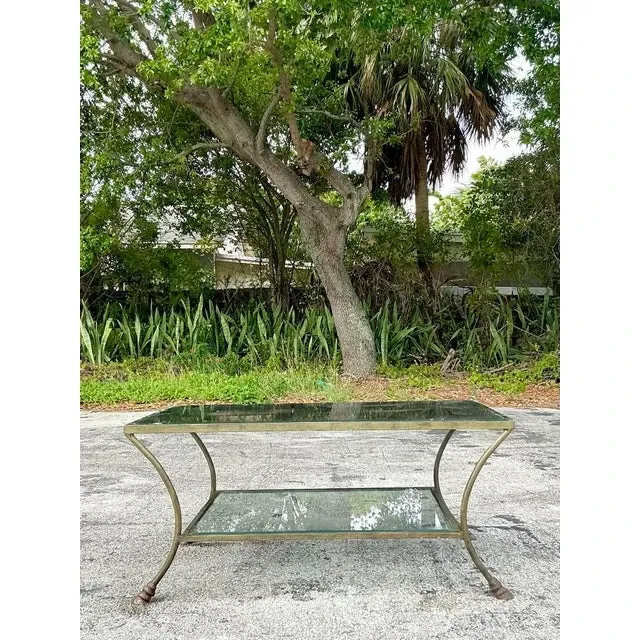 Vintage Regency Brass Hoof Coffee Table — additional photo 5
