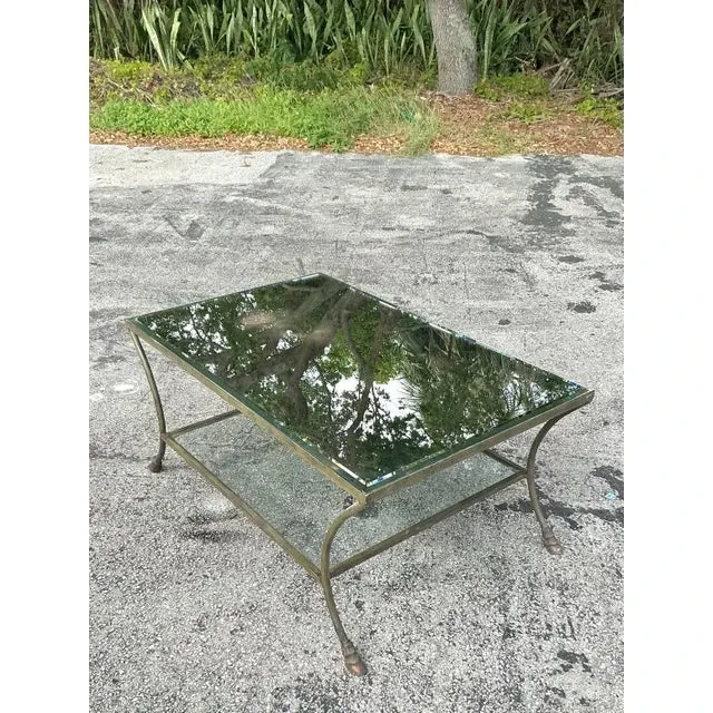 Vintage Regency Brass Hoof Coffee Table — additional photo 6