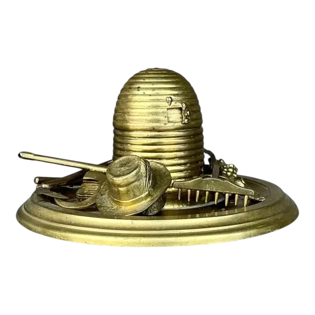 Vintage Boho Brass Honey Pot