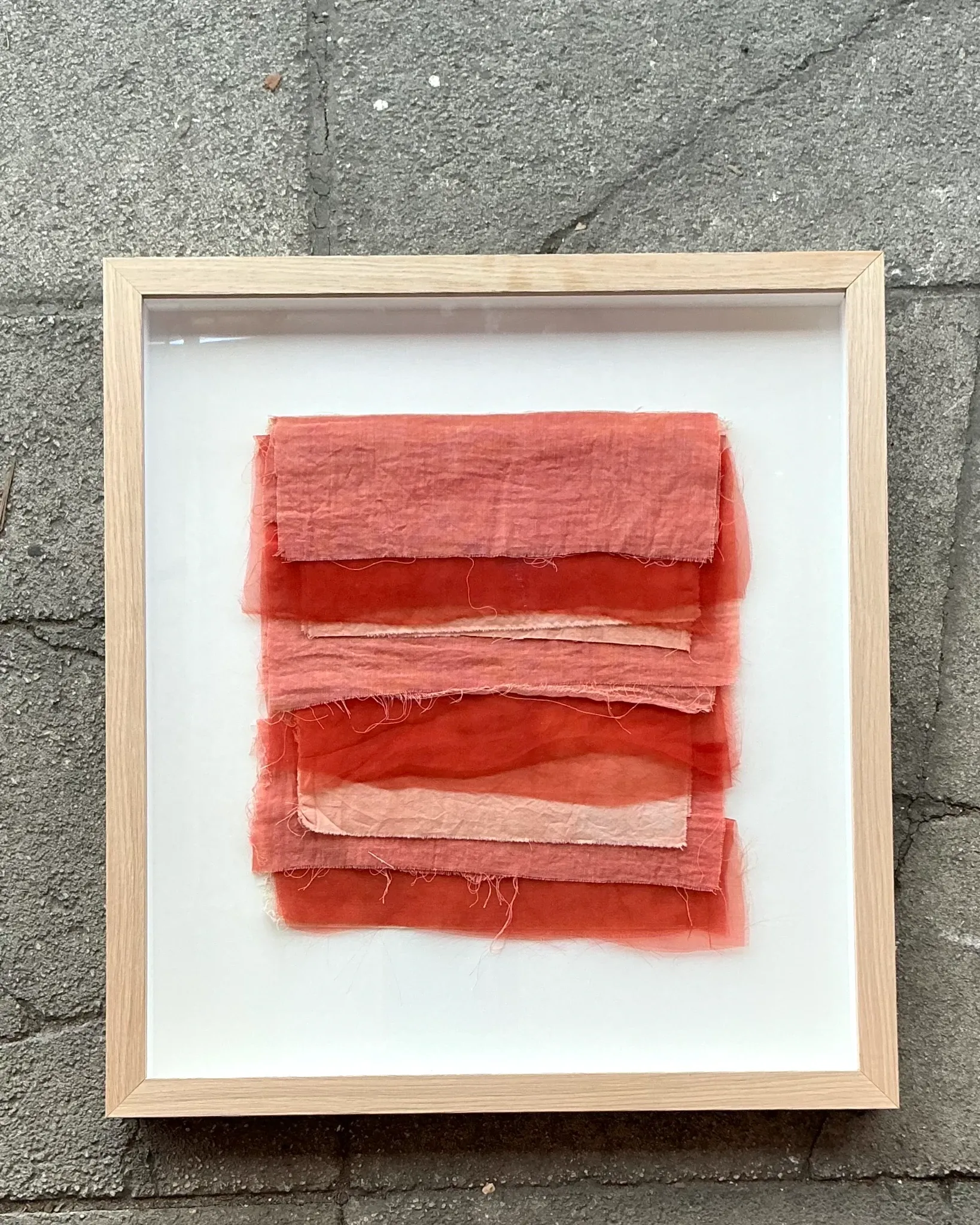 Vintage Boho Original Textile Art - Wood, 20.5W x 22.5H — additional photo 6