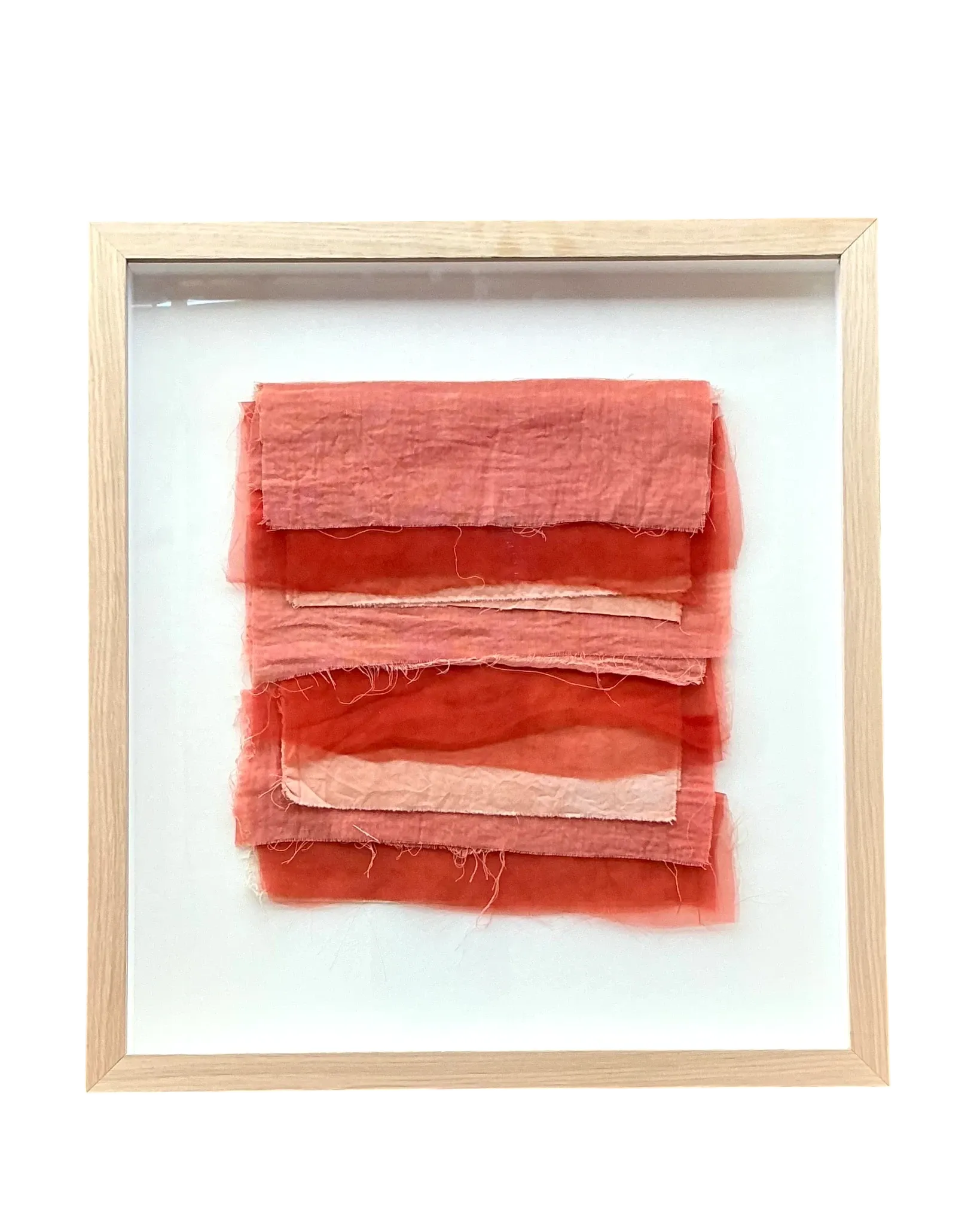 Vintage Boho Original Textile Art - Wood, 20.5W x 22.5H