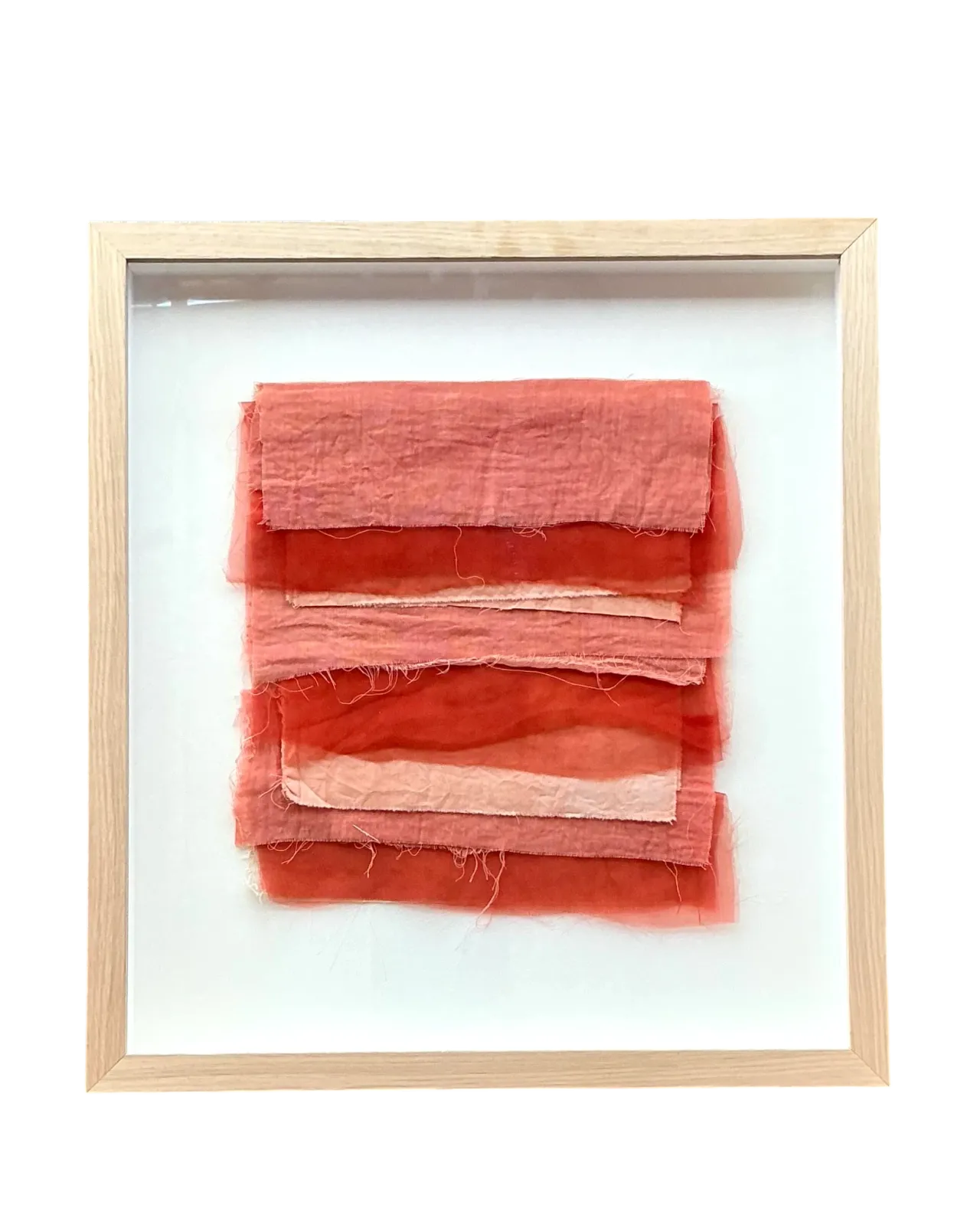 Vintage Boho Original Textile Art - Wood, 20.5W x 22.5H