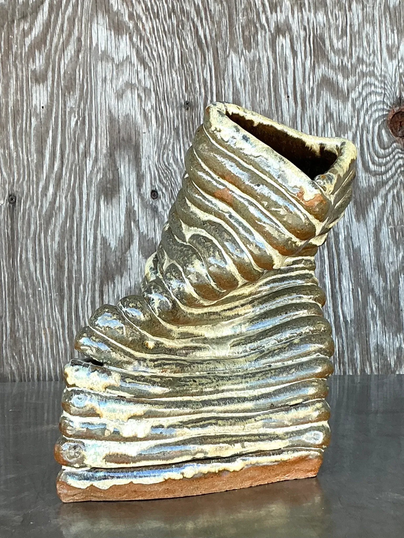 Vintage Boho Original Coil Vase — additional photo 1