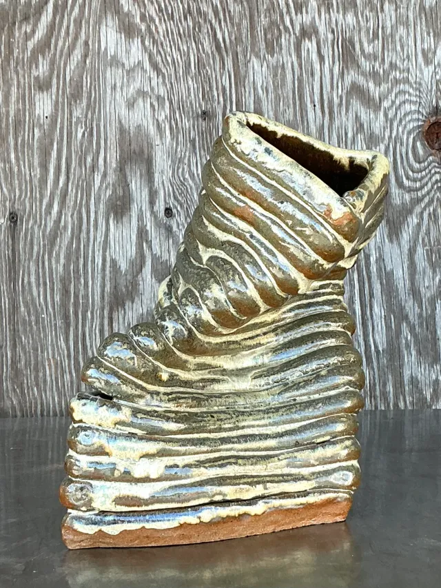 Vintage Boho Original Coil Vase — additional photo 1