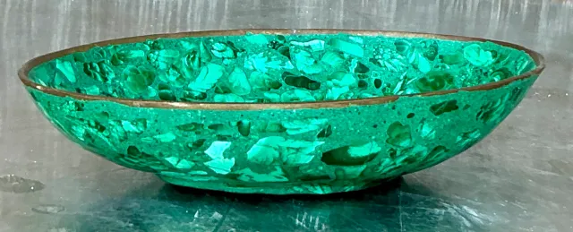 Vintage Boho Malachite Bowls- a Pair — additional photo 4