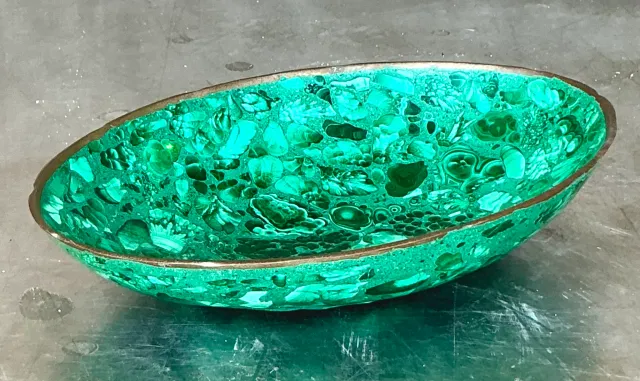 Vintage Boho Malachite Bowls- a Pair — additional photo 5