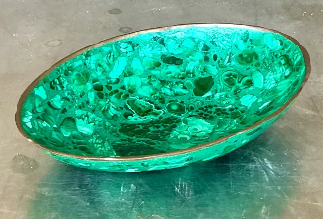 Vintage Boho Malachite Bowls- a Pair — additional photo 6