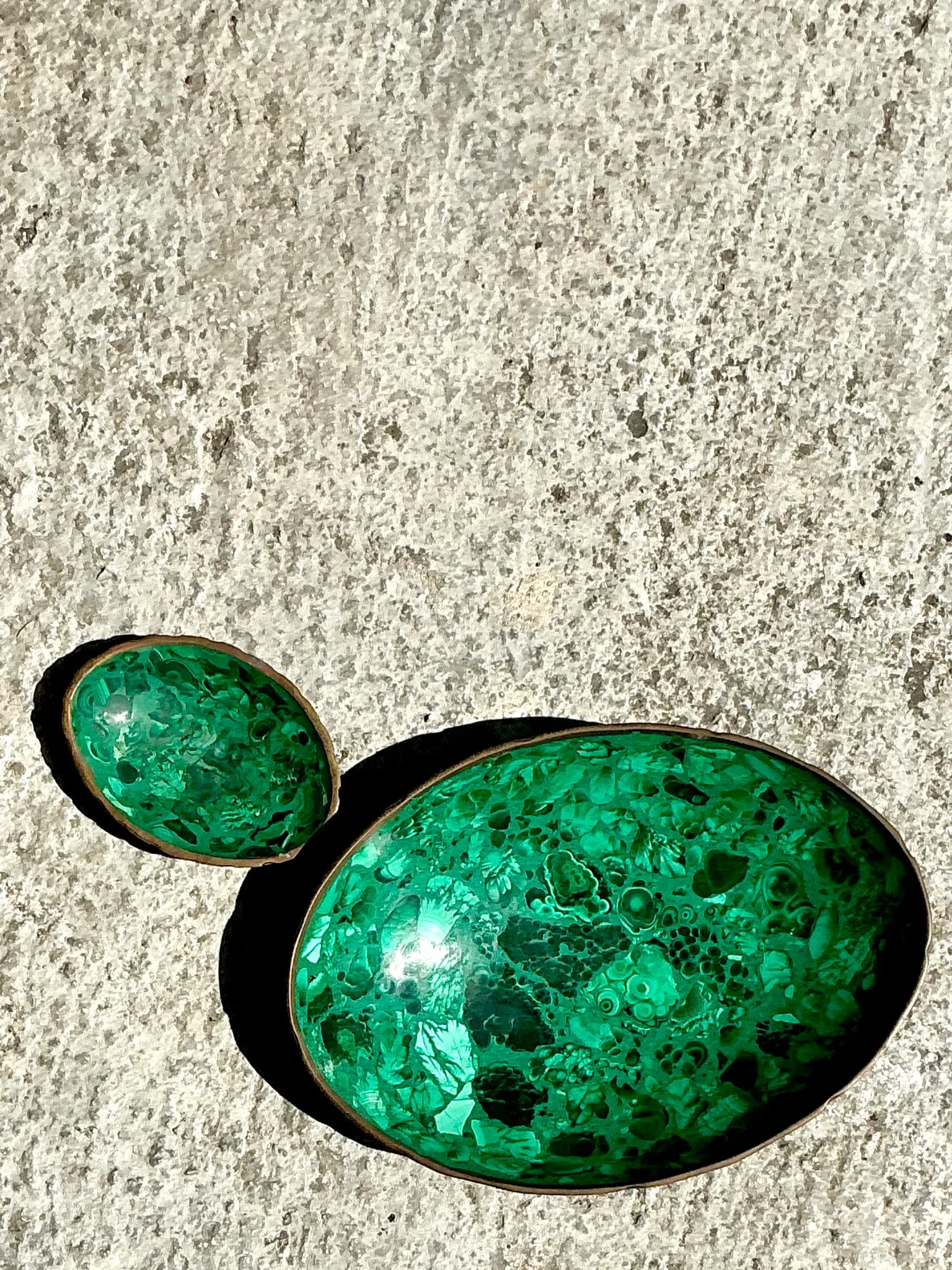 Vintage Boho Malachite Bowls- a Pair — additional photo 7