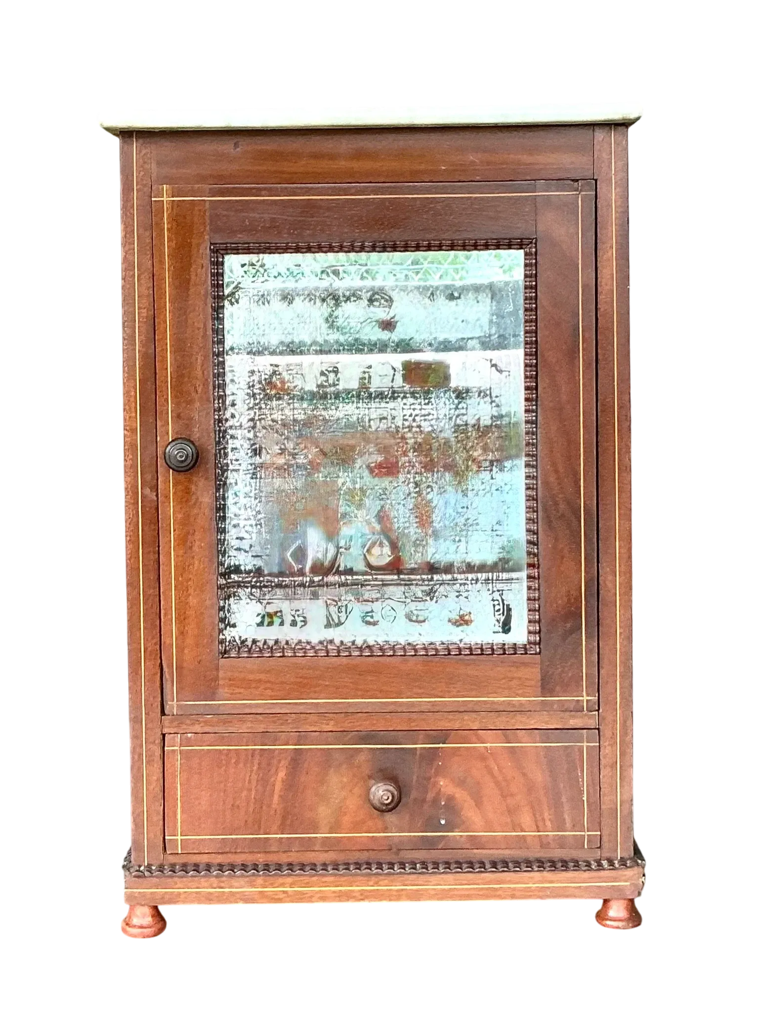 Vintage Petite Cabinet with Inset Mirror 