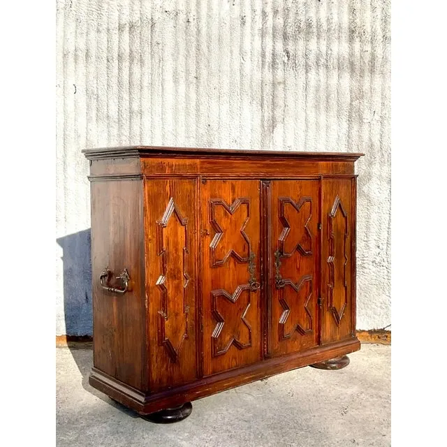 Antique Boho 19th Century Carved Wood Cabinet — additional photo 3