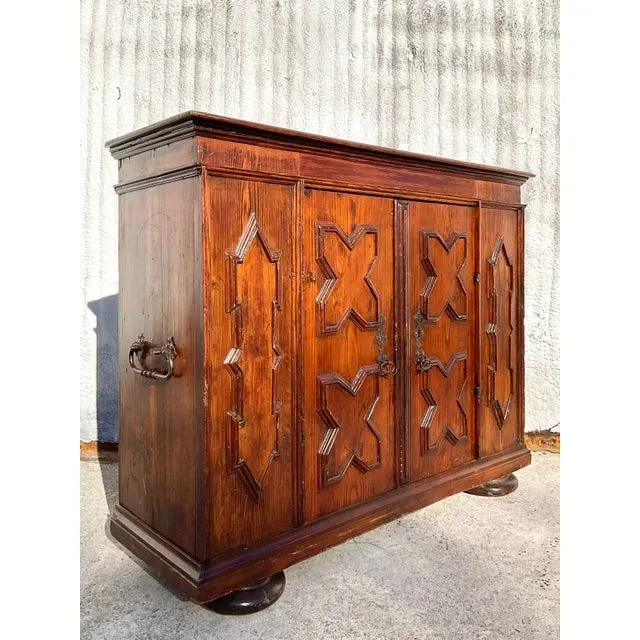 Antique Boho 19th Century Carved Wood Cabinet — additional photo 2