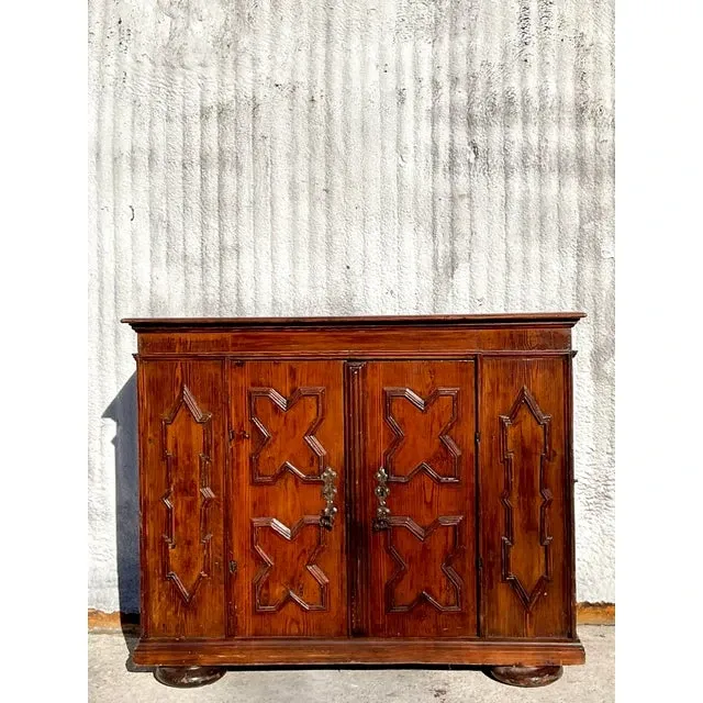 Antique Boho 19th Century Carved Wood Cabinet — additional photo 7
