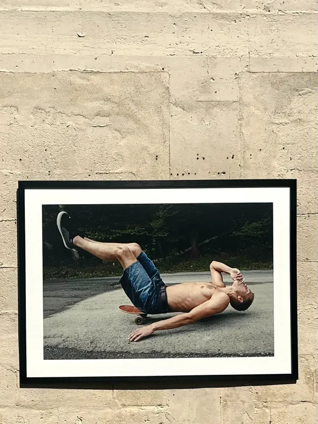 Vintage Boho Original Photograph of Skateboarder — additional photo 1