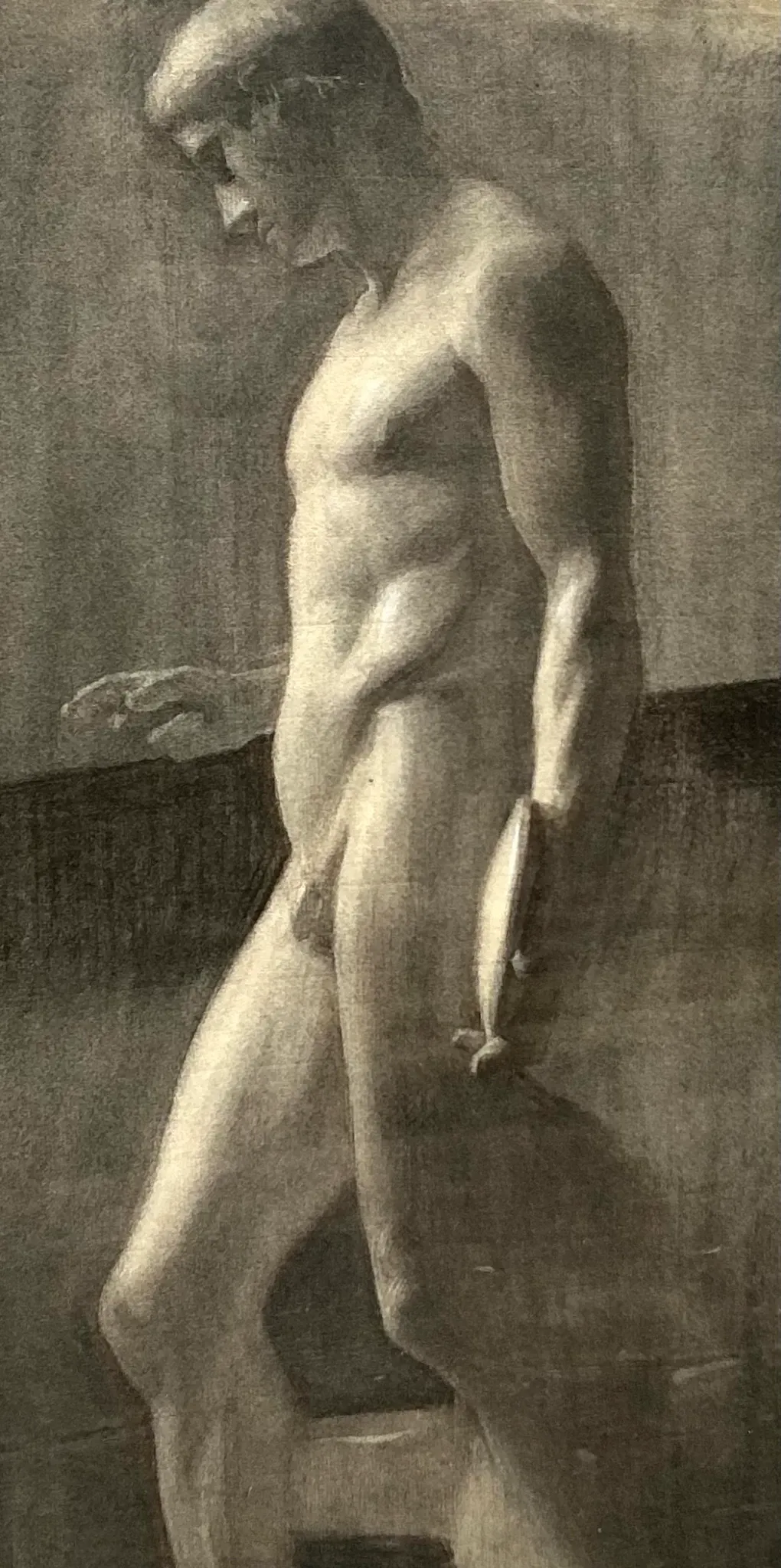 Vintage Boho Original Pencil Sketch Of Man — additional photo 4