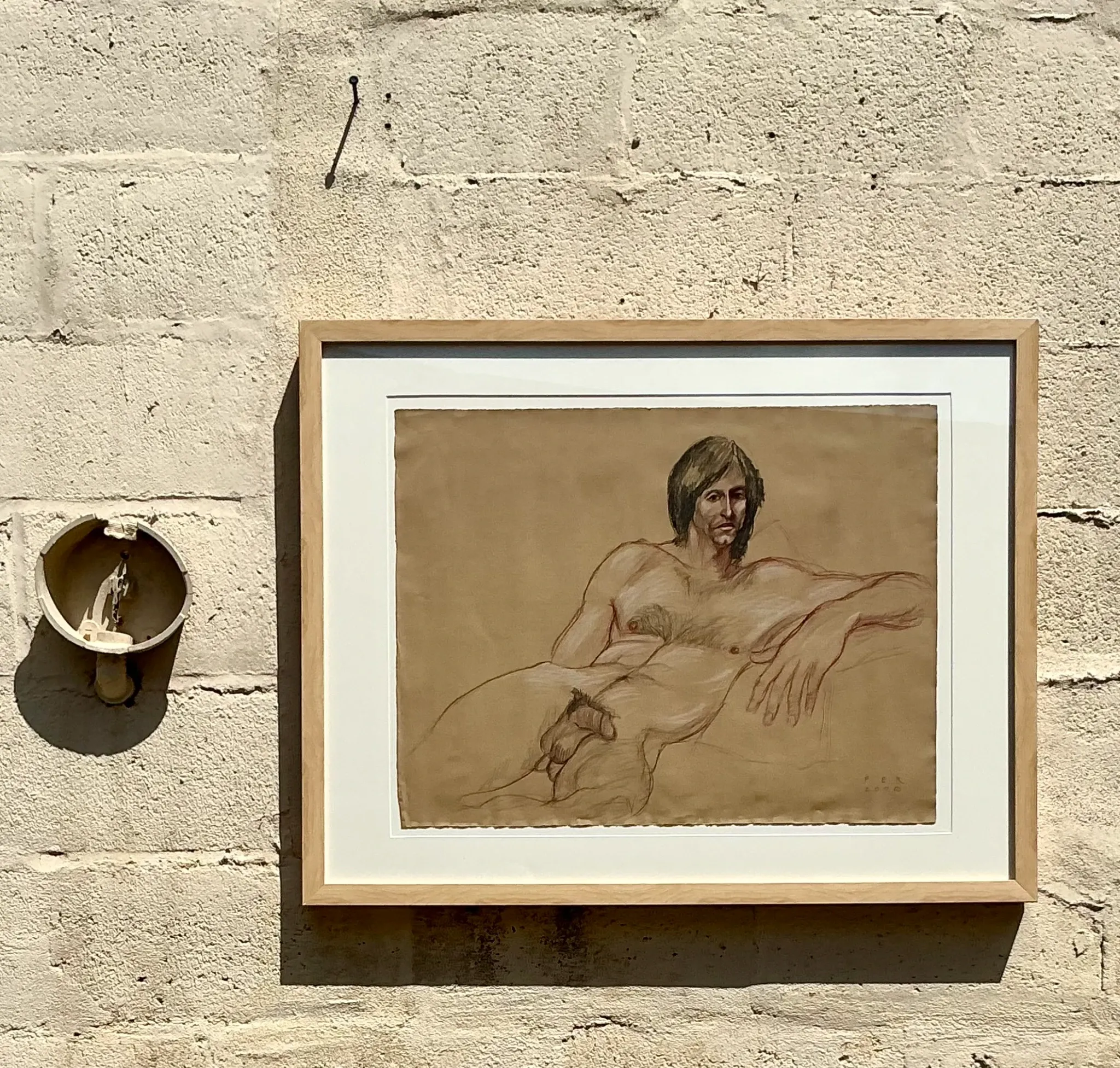 Vintage Boho Original Sketch Of Man — additional photo 1