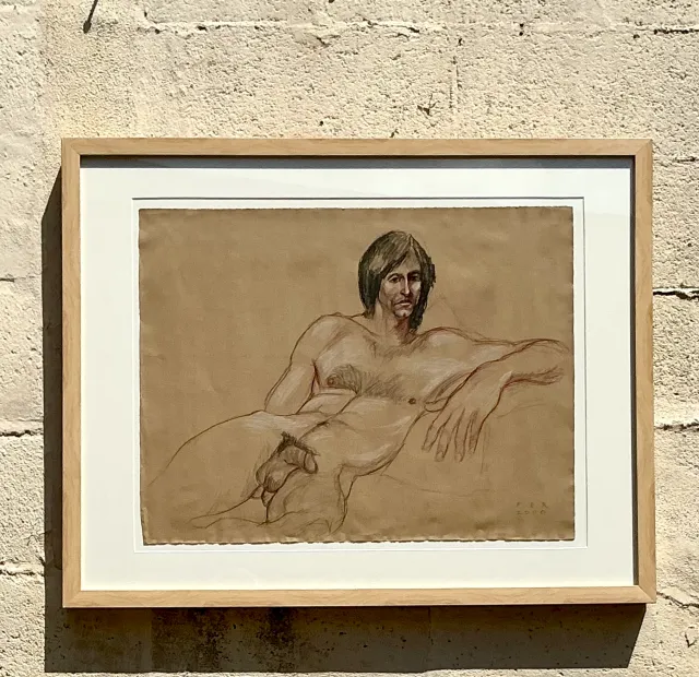 Vintage Boho Original Sketch Of Man — additional photo 7