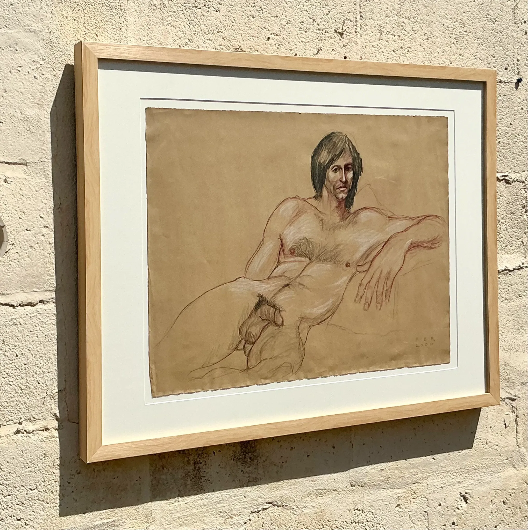 Vintage Boho Original Sketch Of Man — additional photo 4