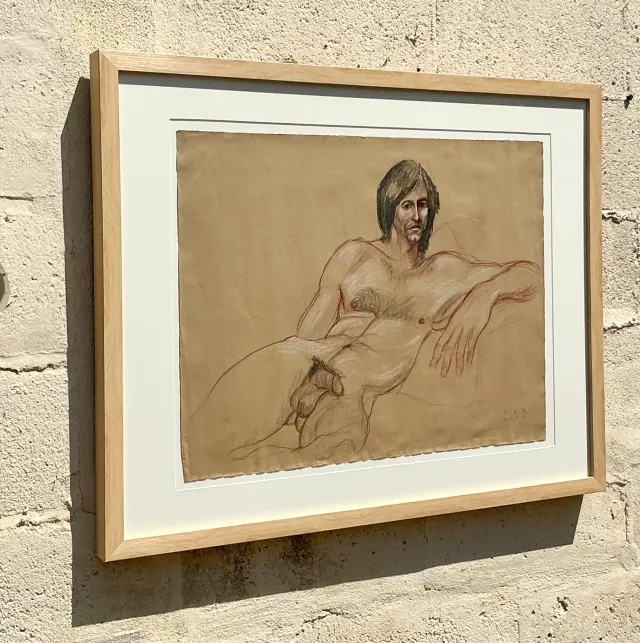 Vintage Boho Original Sketch Of Man — additional photo 4