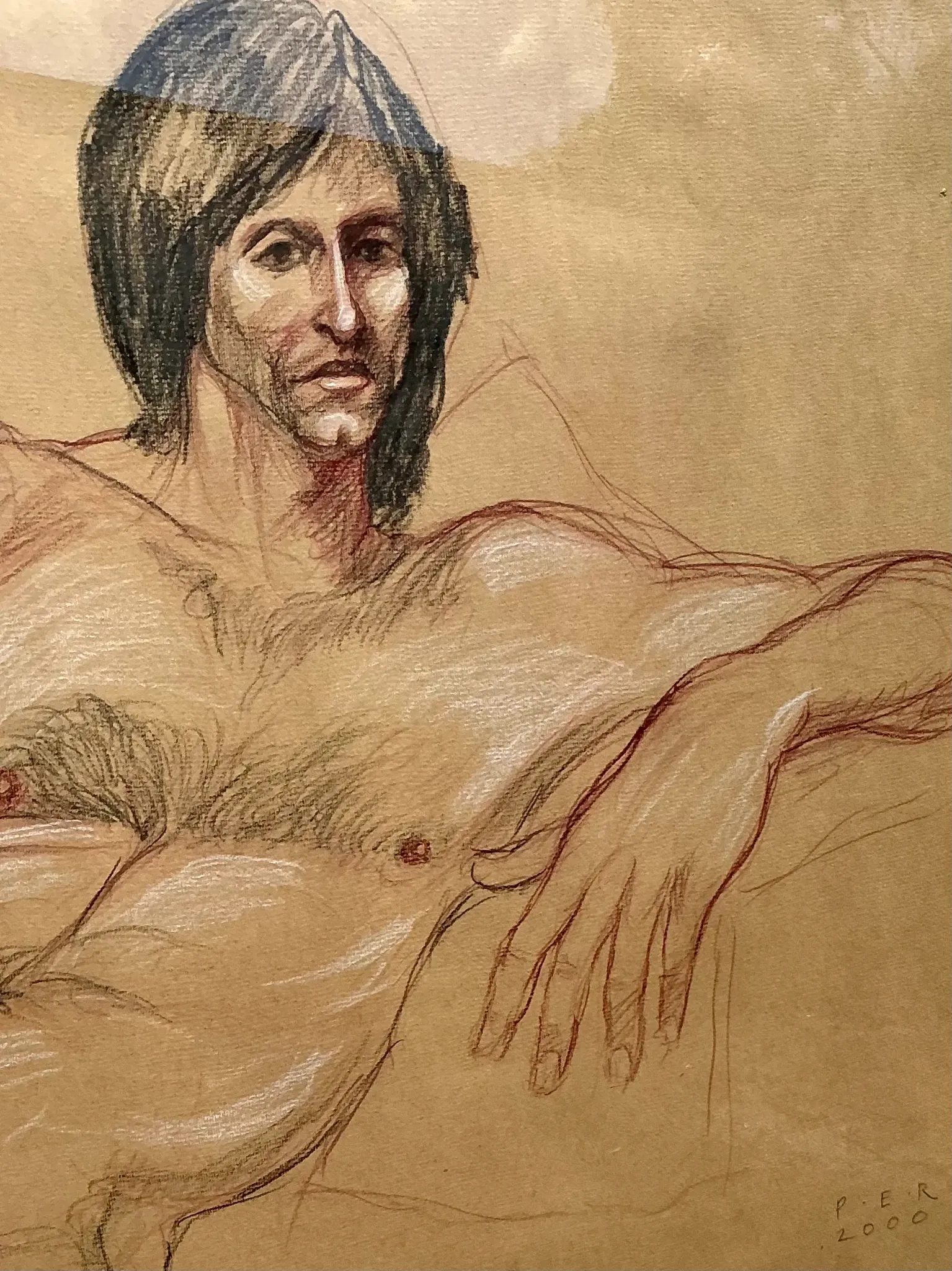 Vintage Boho Original Sketch Of Man — additional photo 6