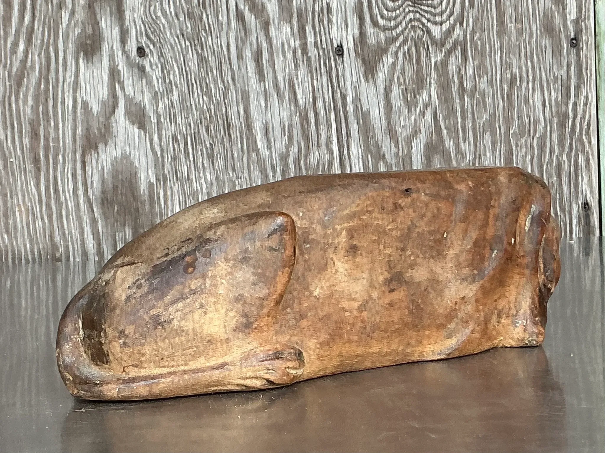 Vintage Boho Carved Wood Lion — additional photo 5