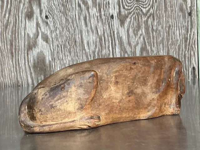 Vintage Boho Carved Wood Lion — additional photo 5