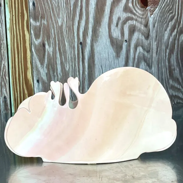 Vintage Carolyn Leung Abstract Blush Pottery Modernist Studio Art — additional photo 3