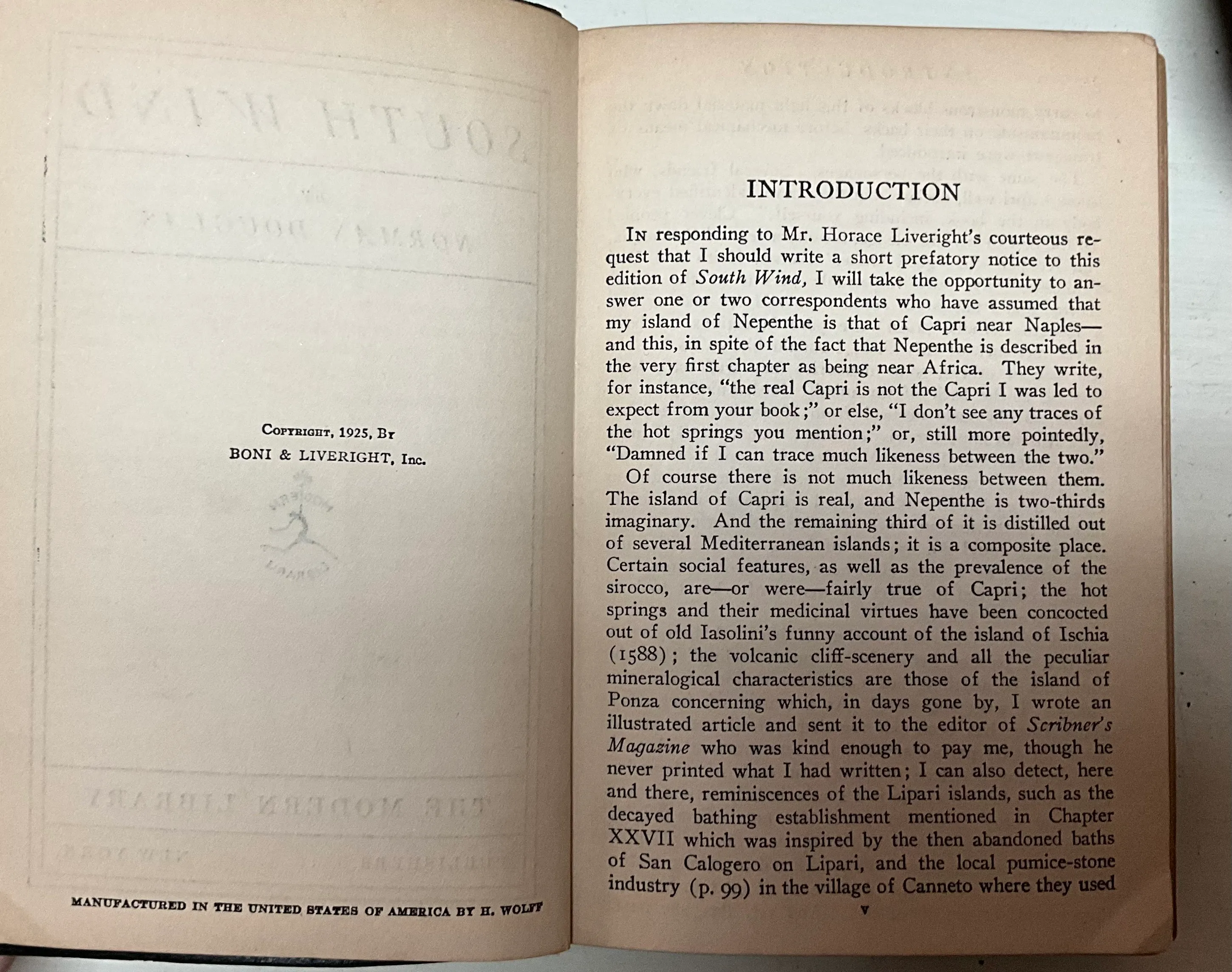 Vintage Regency First Modern Library Edition of South Wind — additional photo 2