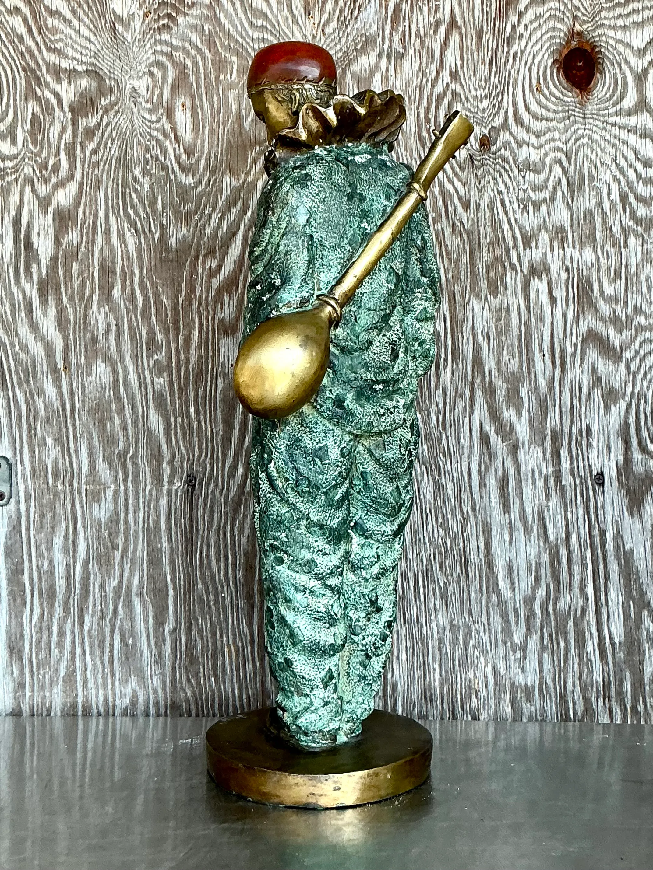 Vintage Italian Bronze Clown Sculpture  — additional photo 5