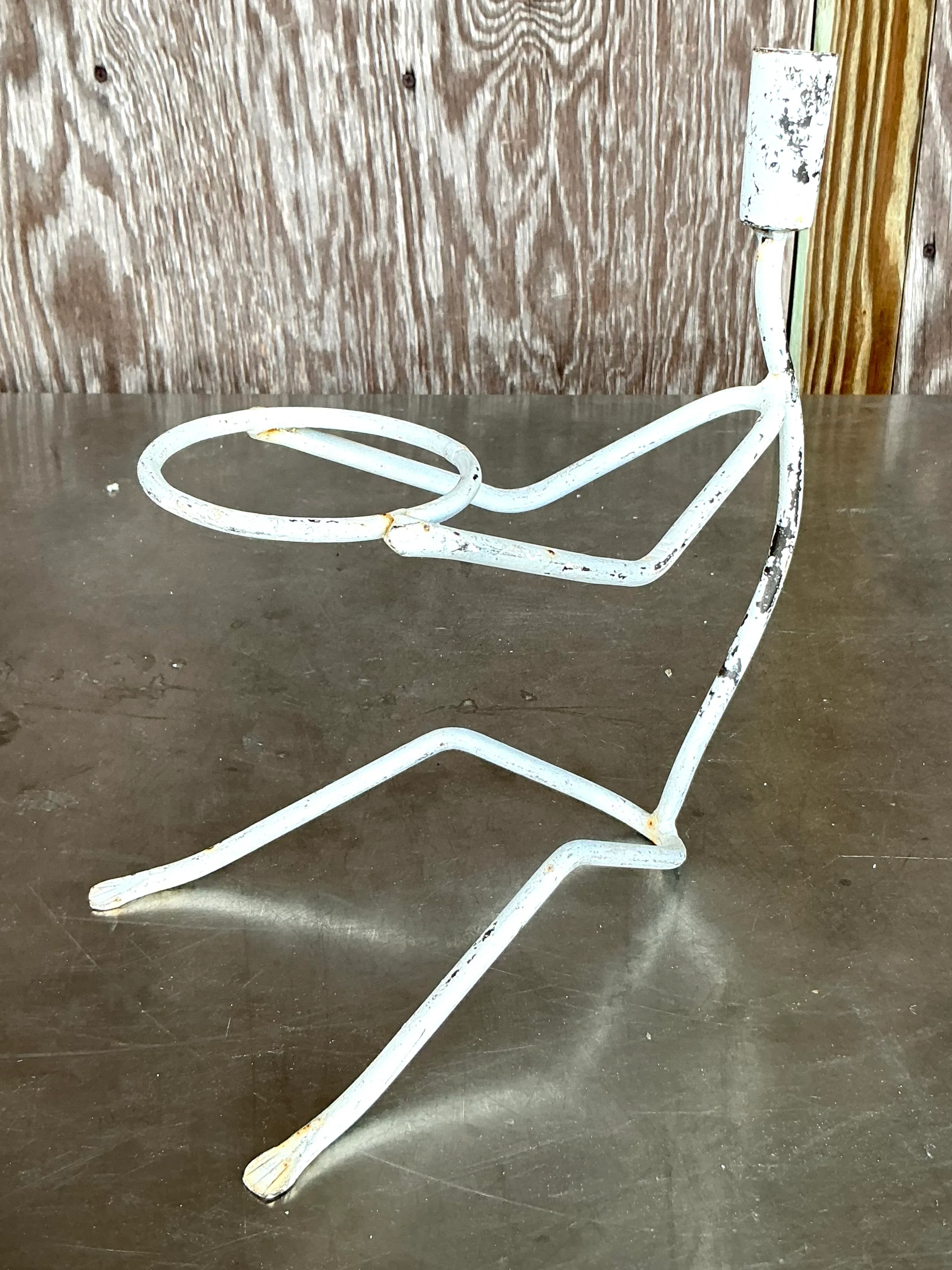 Vintage Boho Wire Stick Figure Plant Holders - A Pair — additional photo 7