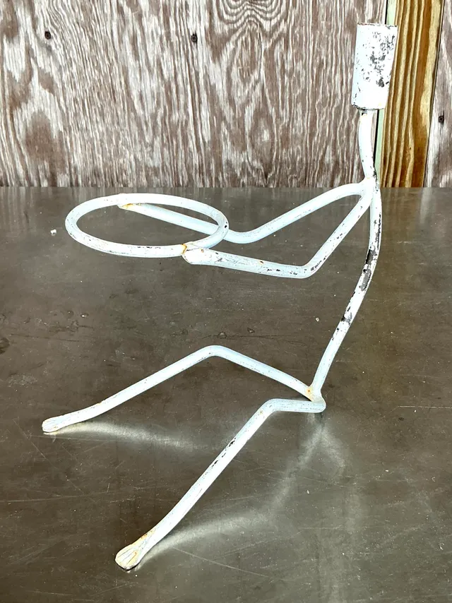 Vintage Boho Wire Stick Figure Plant Holders - A Pair — additional photo 7